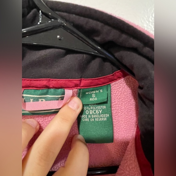 L.L. Bean Full Zip Fleece Jacket PINK Womens Small EUC - Picture 2 of 5